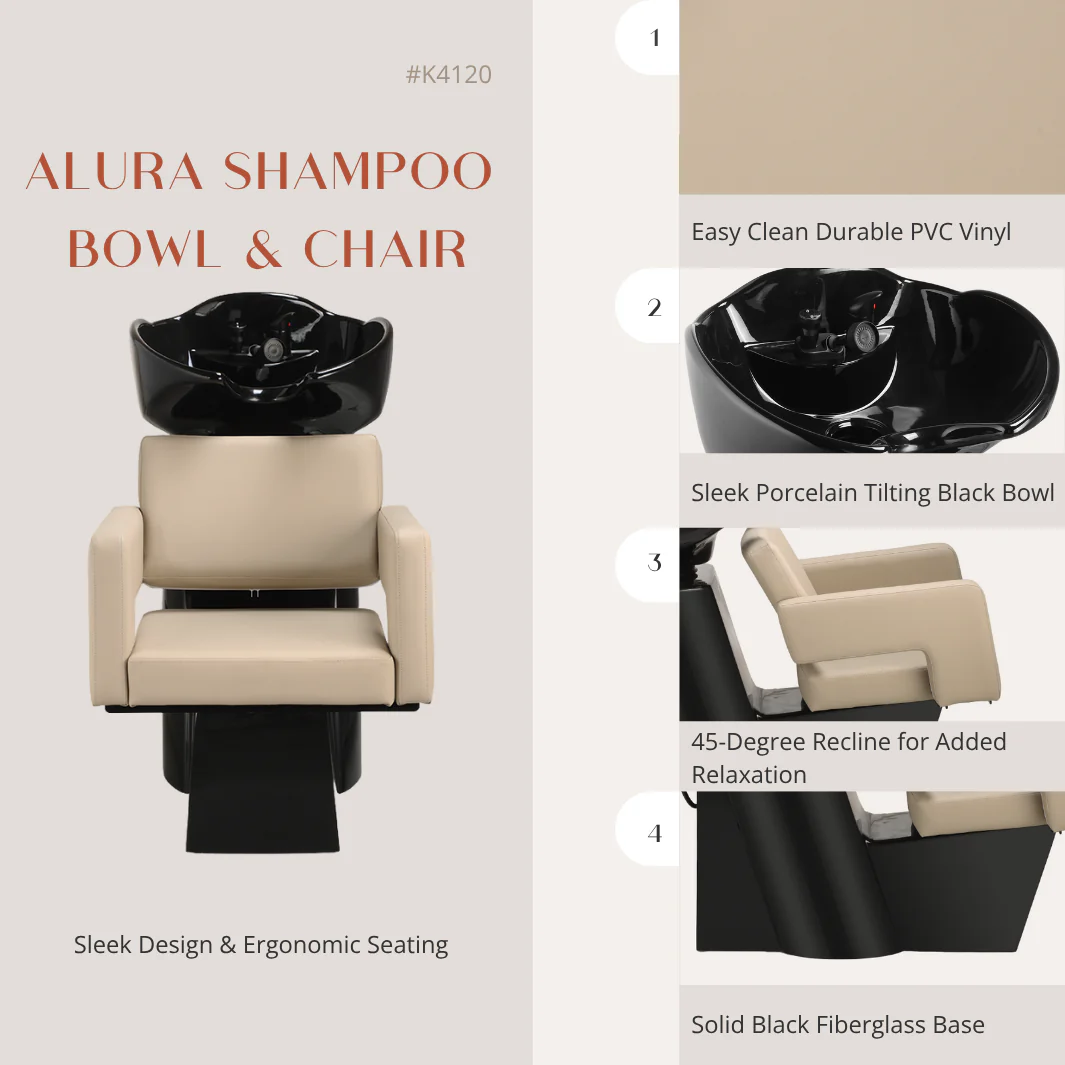 Alura Shampoo Bowl and Chair - Image 25