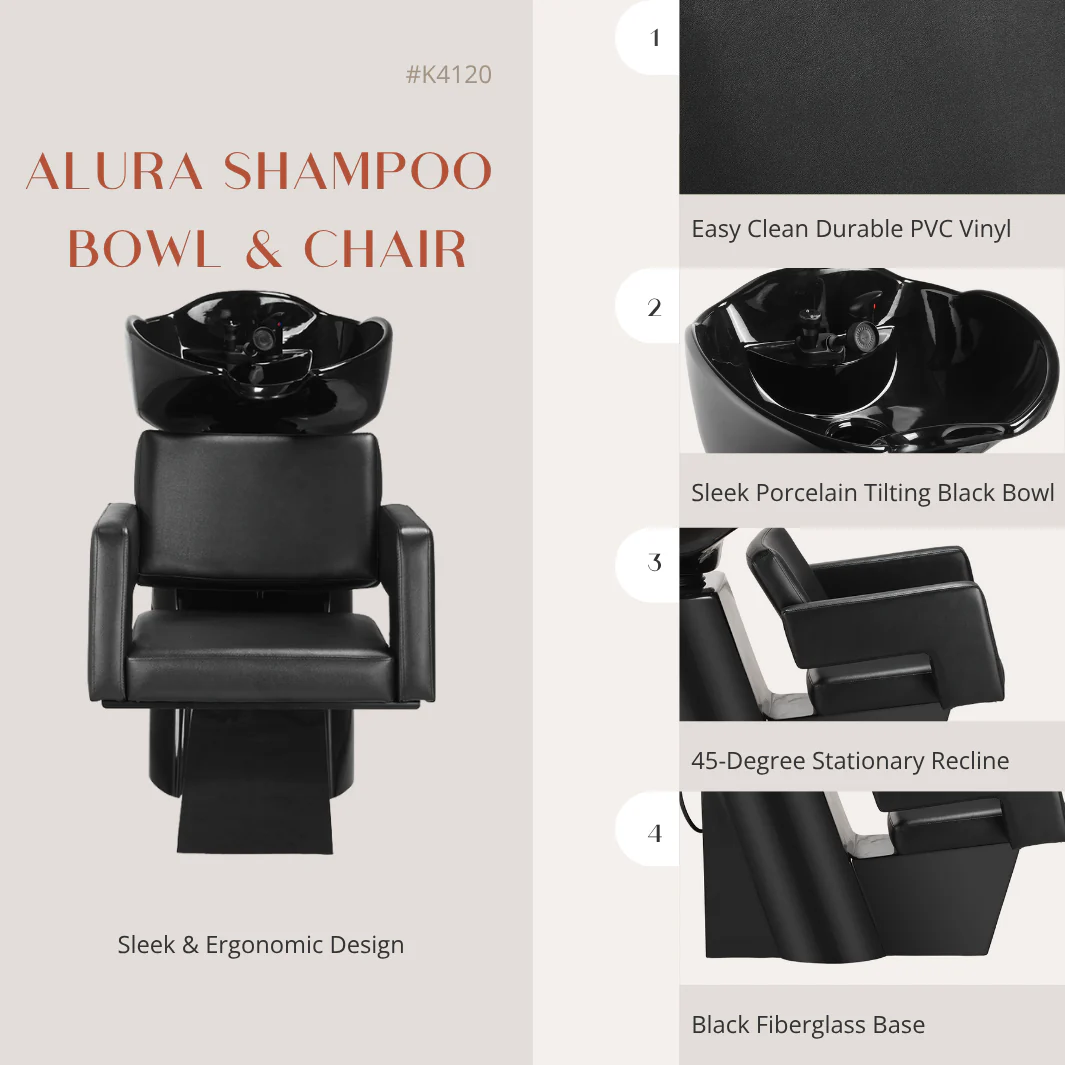Alura Shampoo Bowl and Chair - Image 38