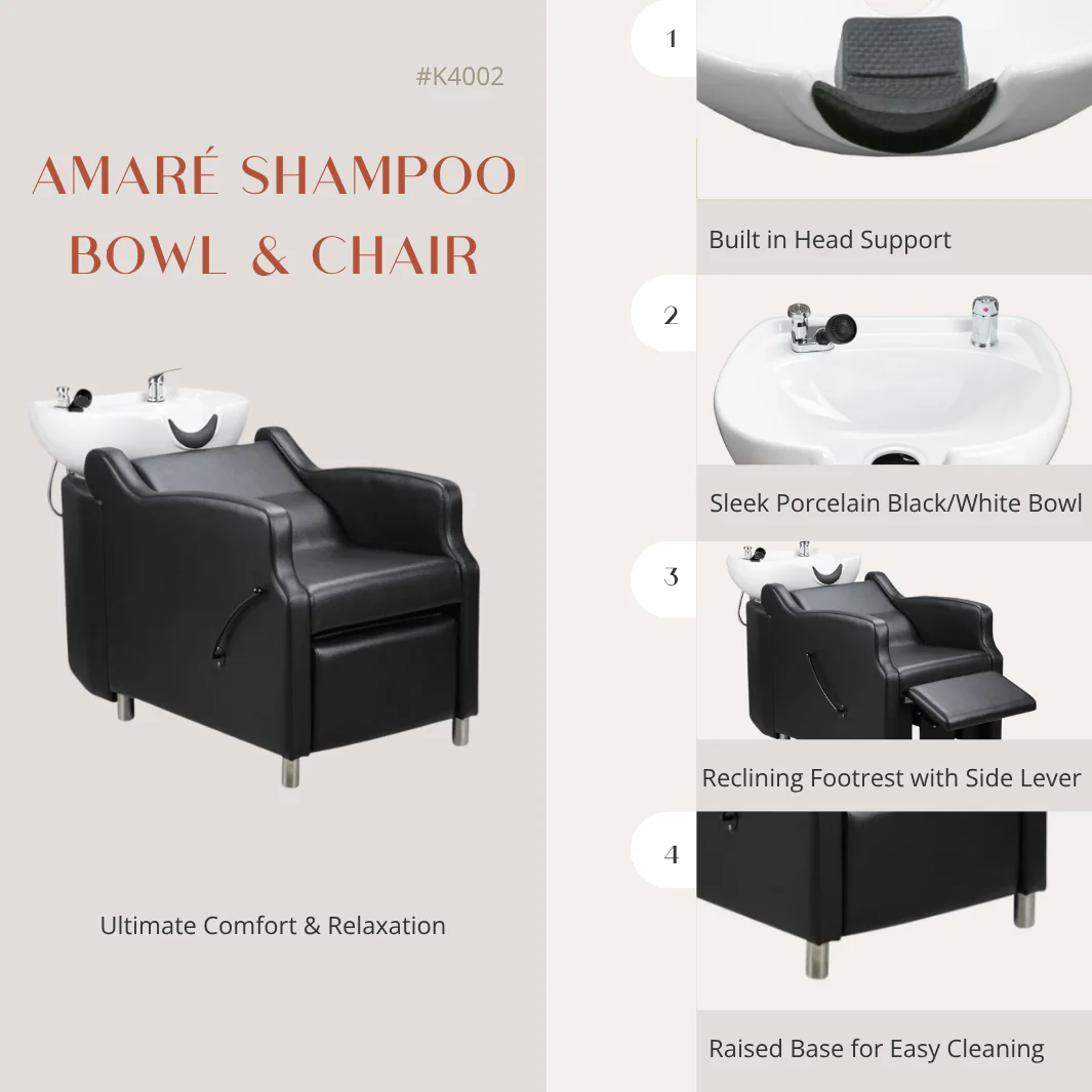 Amaré Shampoo Bowl & Chair - Image 3