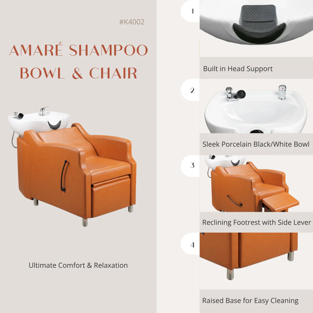 Amaré Shampoo Bowl & Chair - Image 36