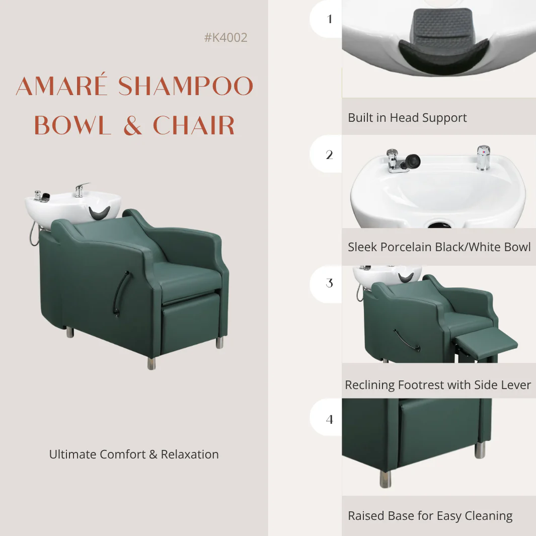 Amaré Shampoo Bowl & Chair - Image 70