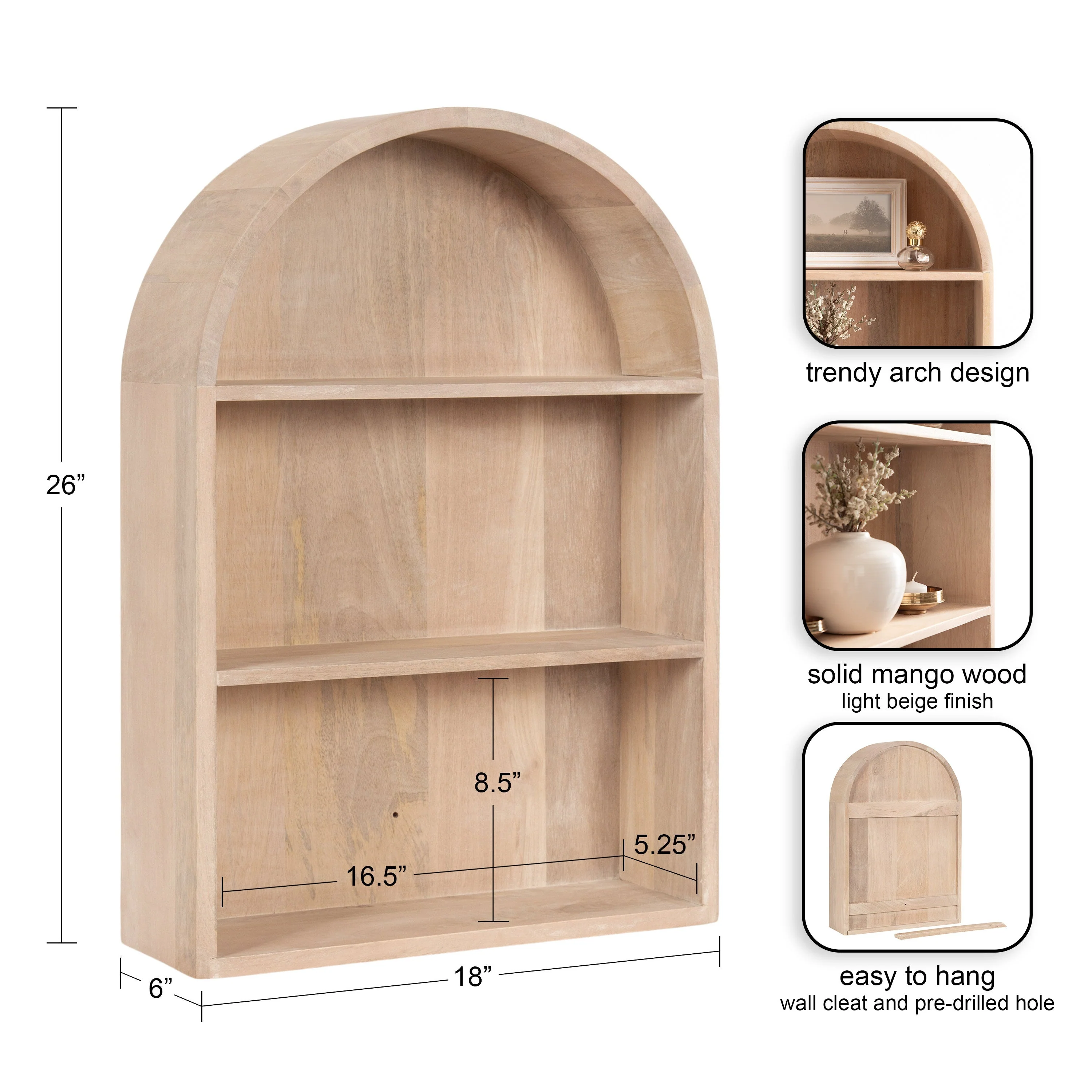 Arcott Arch Wall Shelf - Image 20