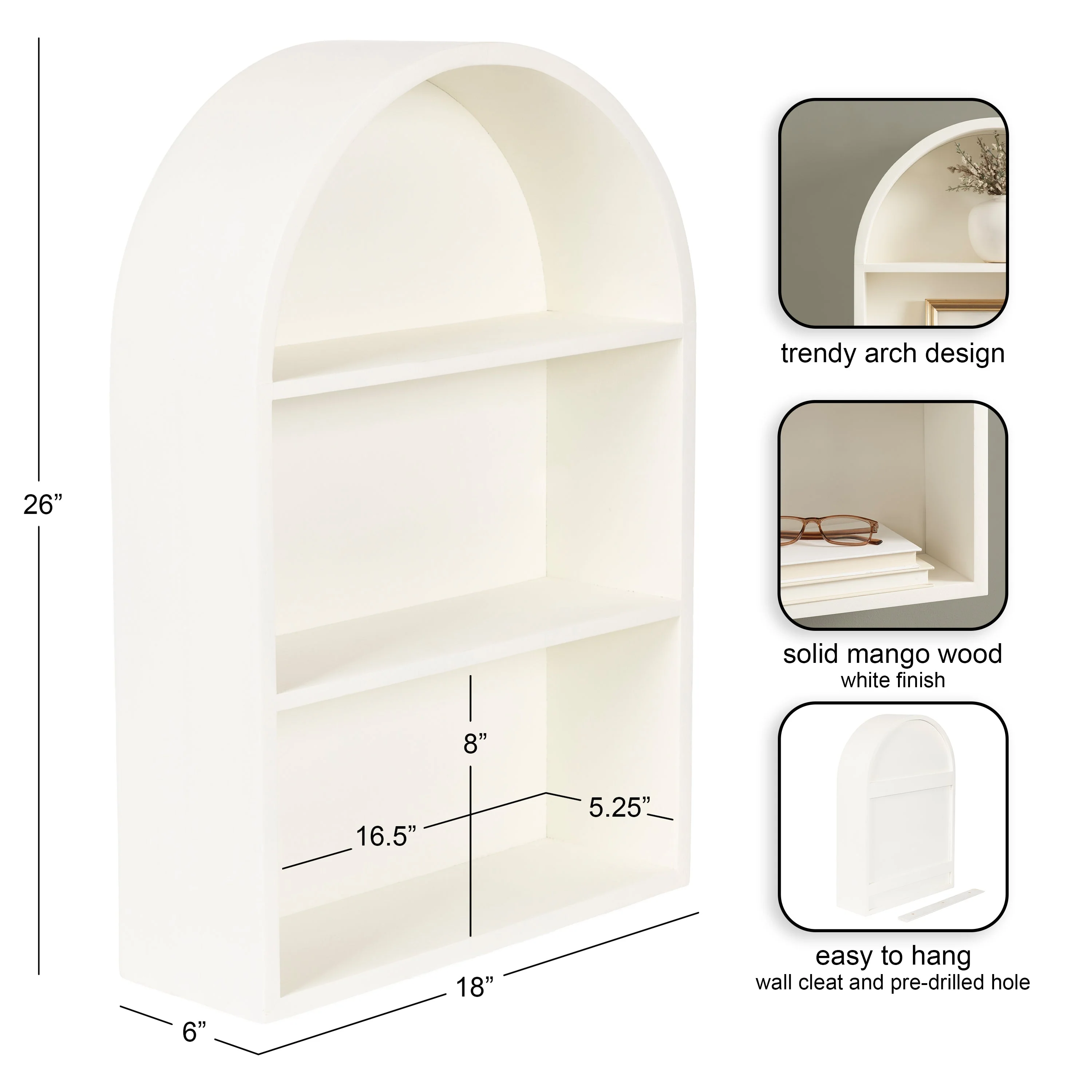Arcott Arch Wall Shelf - Image 36