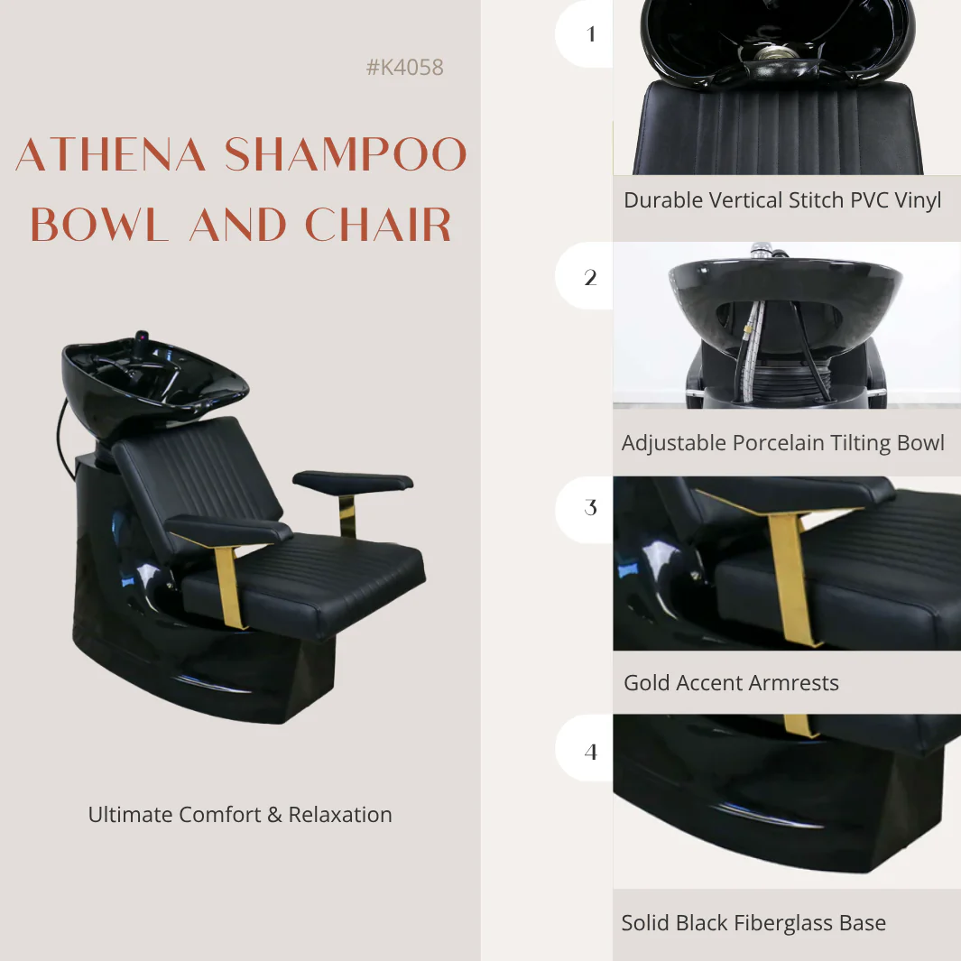 Athena Shampoo Bowl and Chair - Image 3