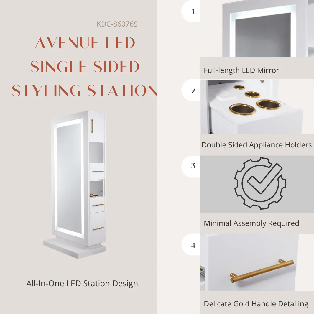 Avenue LED Single Sided Styling Station - Image 13