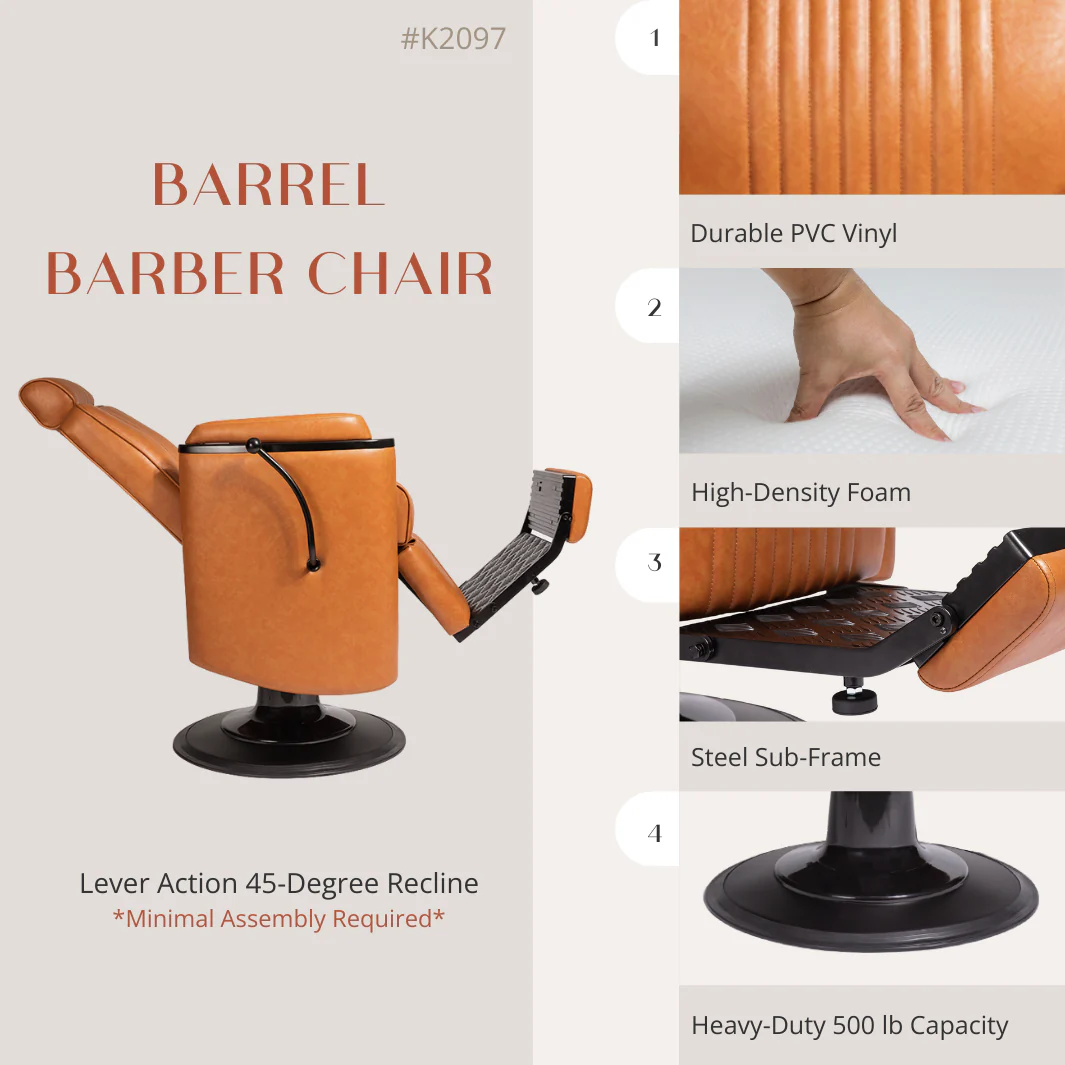 Barrel Barber Chair - Image 12