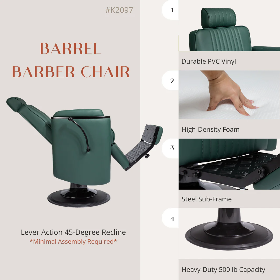 Barrel Barber Chair - Image 21