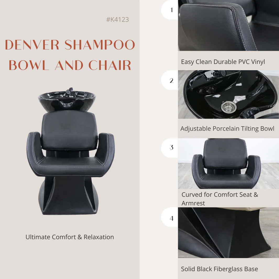 Denver Shampoo Bowl and Chair - Image 22