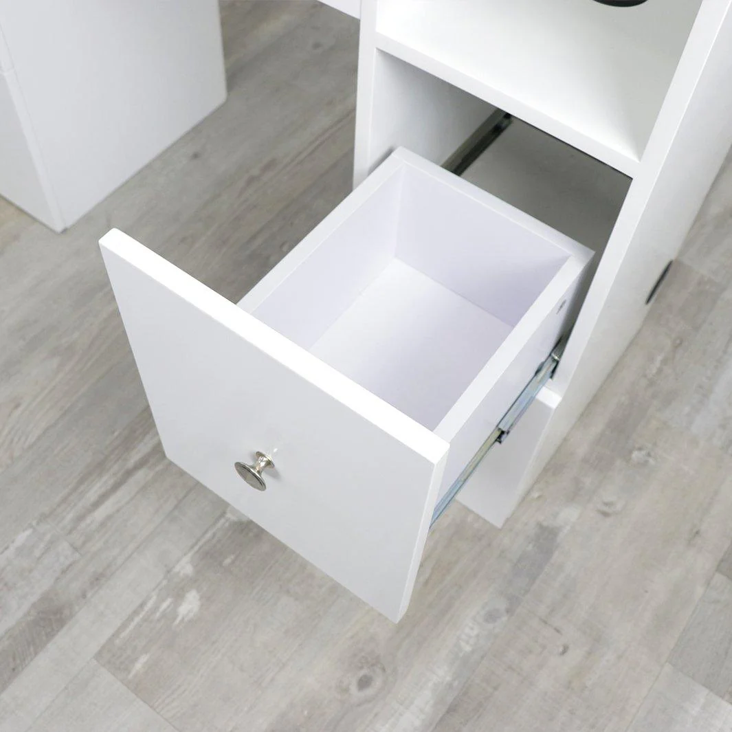 Double Diamond White Manicure Table - Image 11