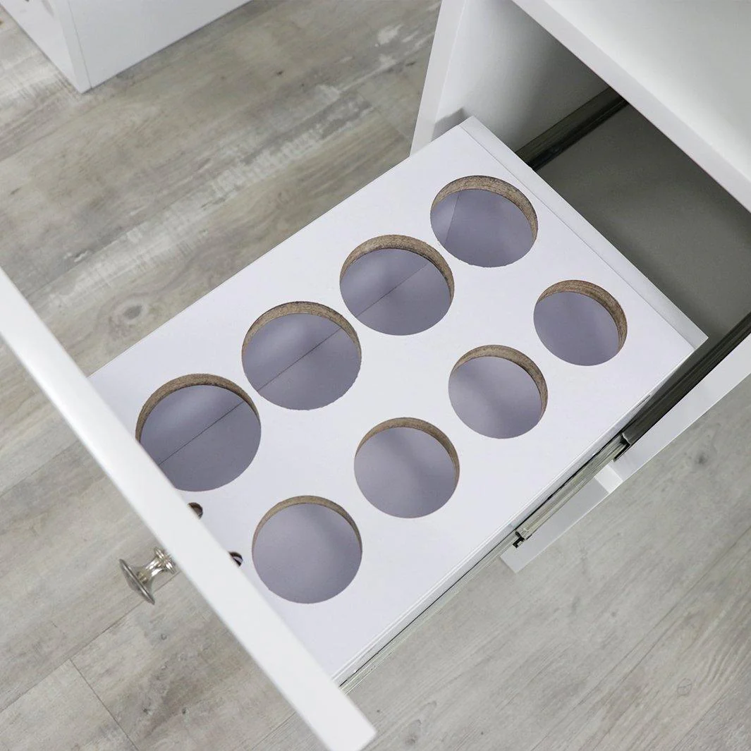 Double Diamond White Manicure Table - Image 12