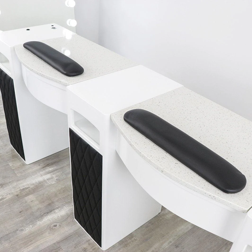 Double Diamond White Manicure Table - Image 7