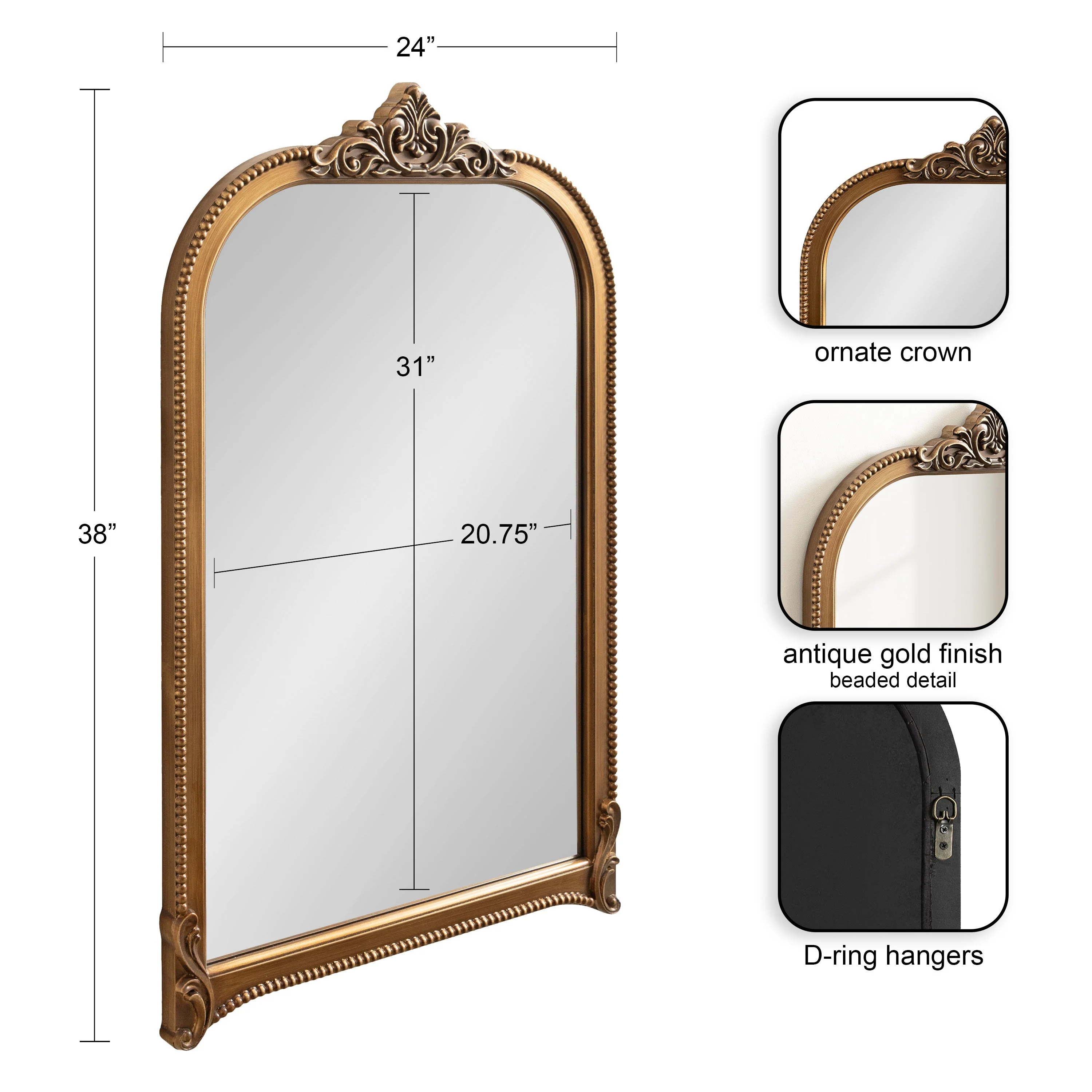 Hubanks Arched Wall Mirror - Image 18