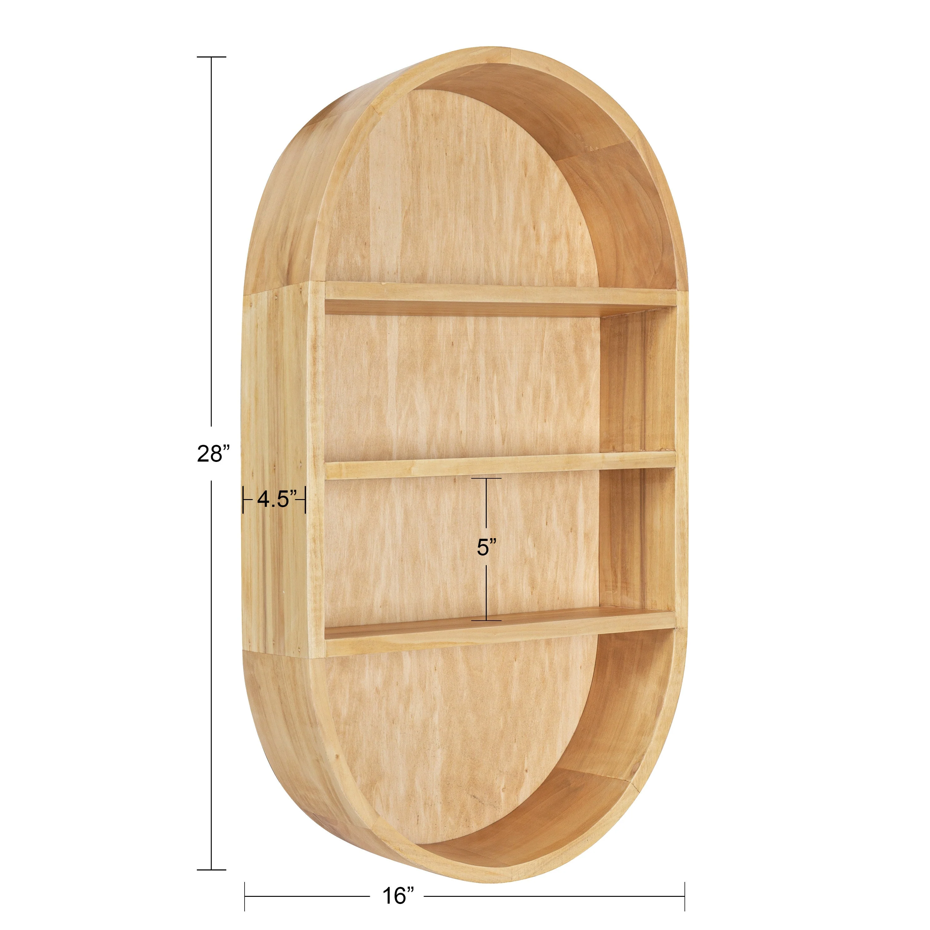 Hutton Wood Capsule Wall Shelf - Image 13