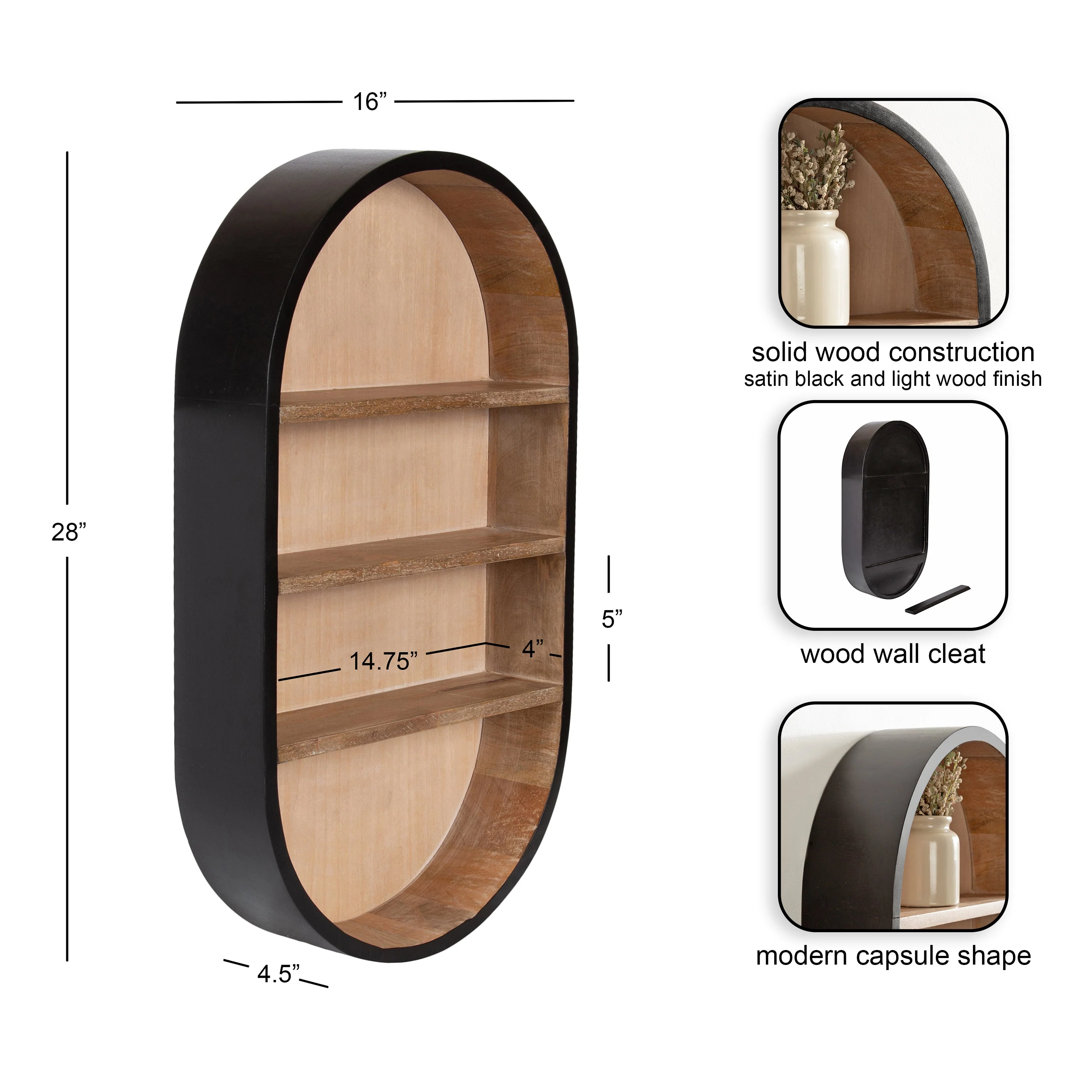 Hutton Wood Capsule Wall Shelf - Image 33