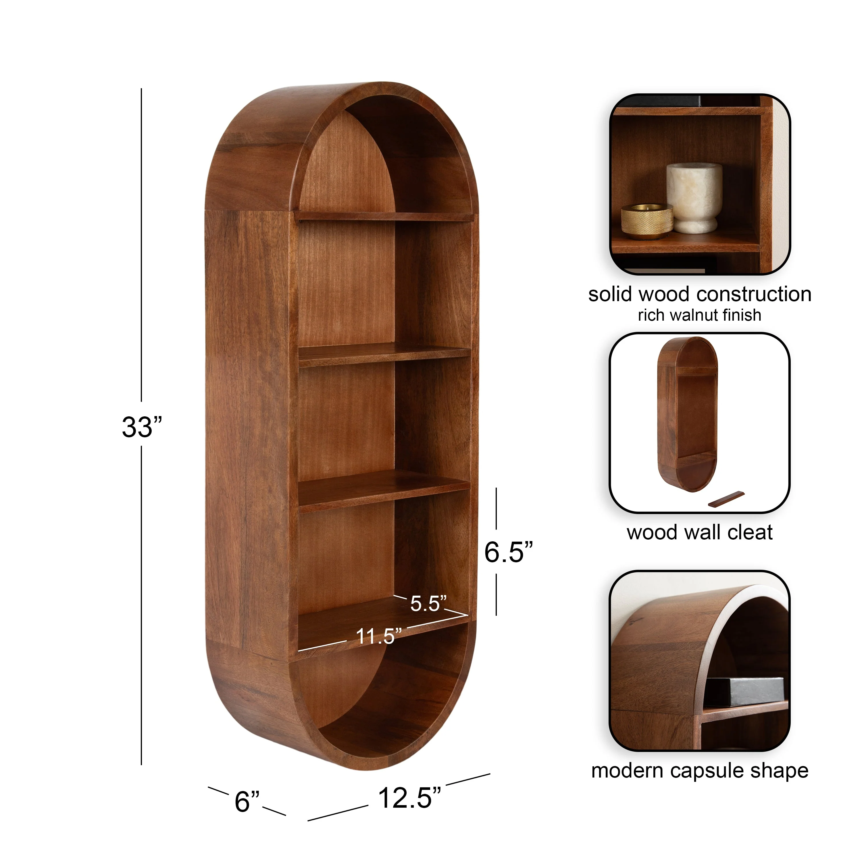 Hutton Wood Capsule Wall Shelf - Image 39