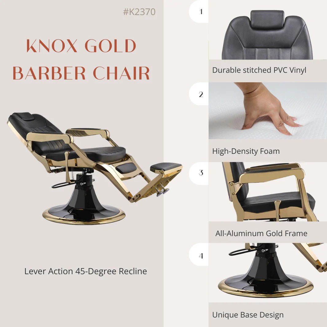Knox Gold Barber Chair - Image 3