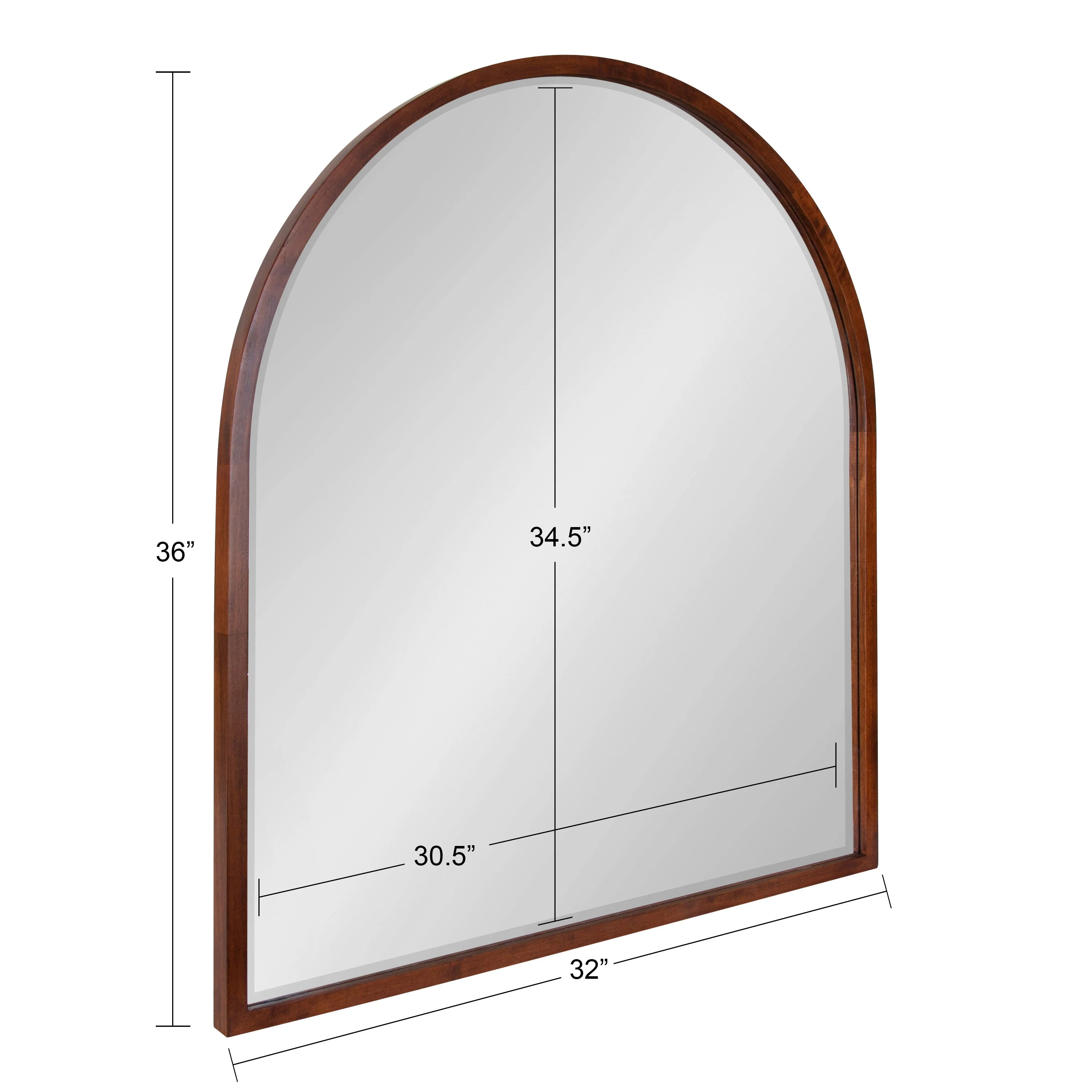 McLean Arch Wood Framed Wall Mirror - Image 5