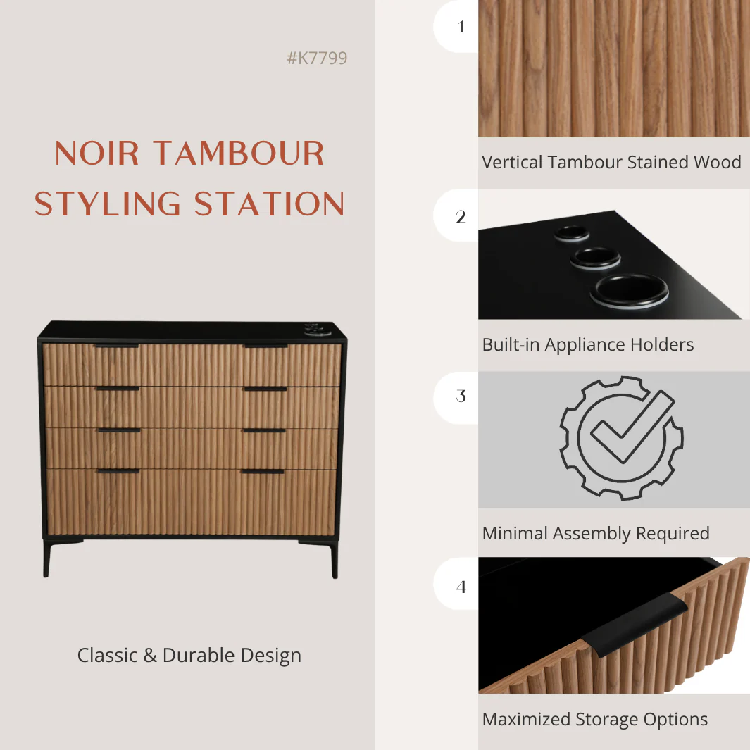 Noir Tambour Styling Station - Image 3