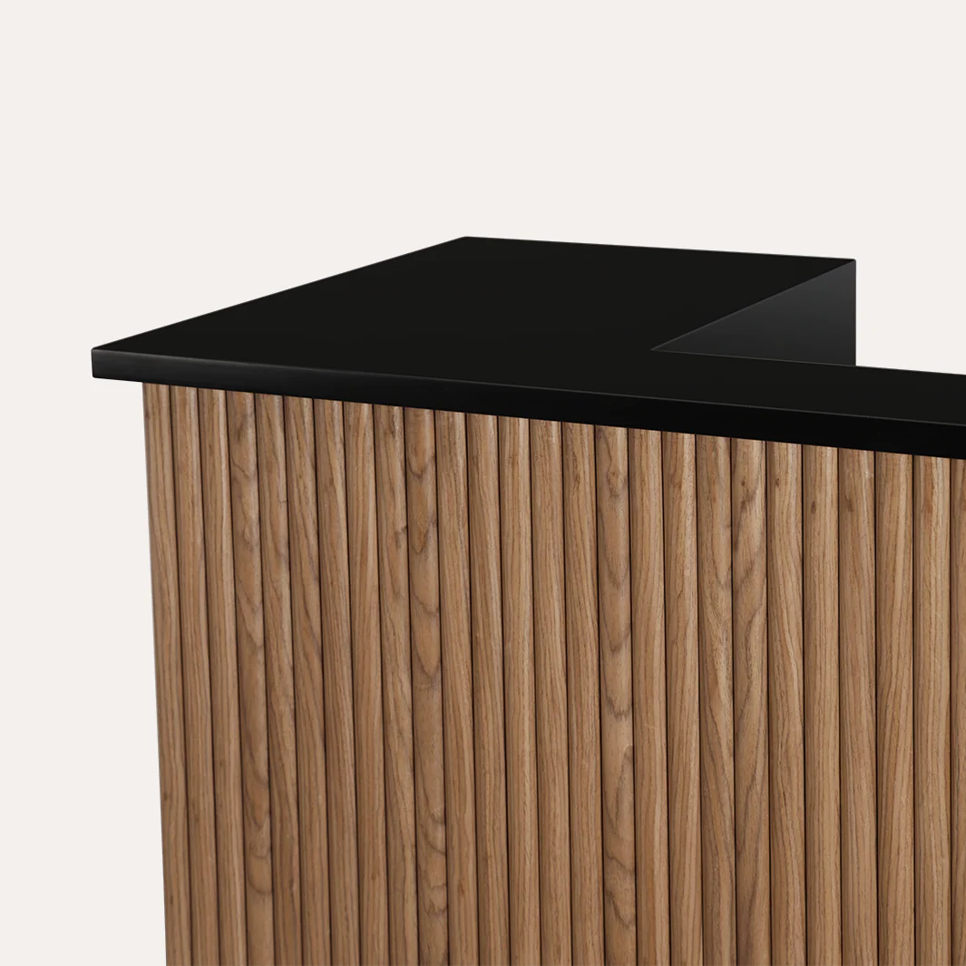 Noir Tambour Reception Desk - Image 4