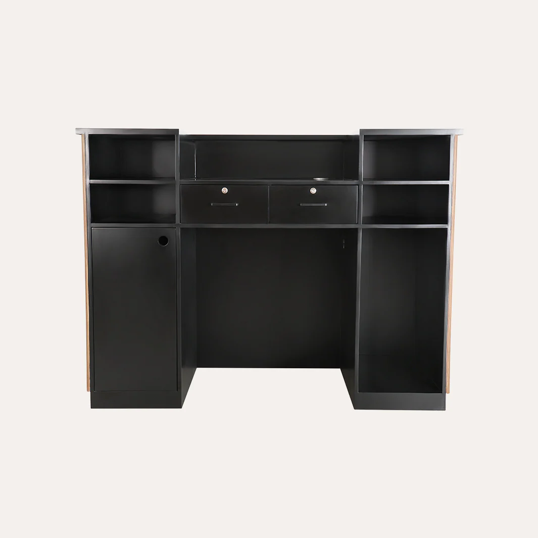 Noir Tambour Reception Desk - Image 5