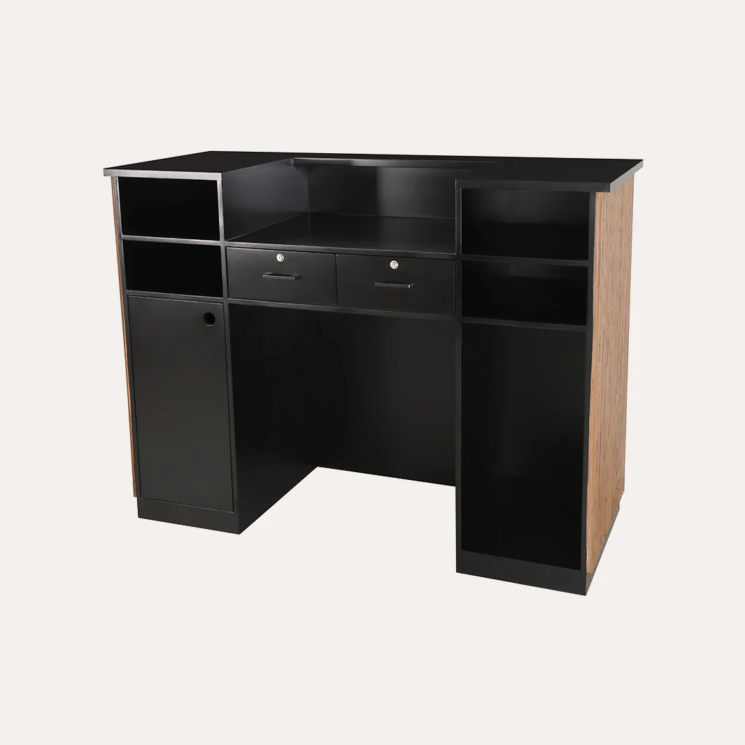 Noir Tambour Reception Desk - Image 6