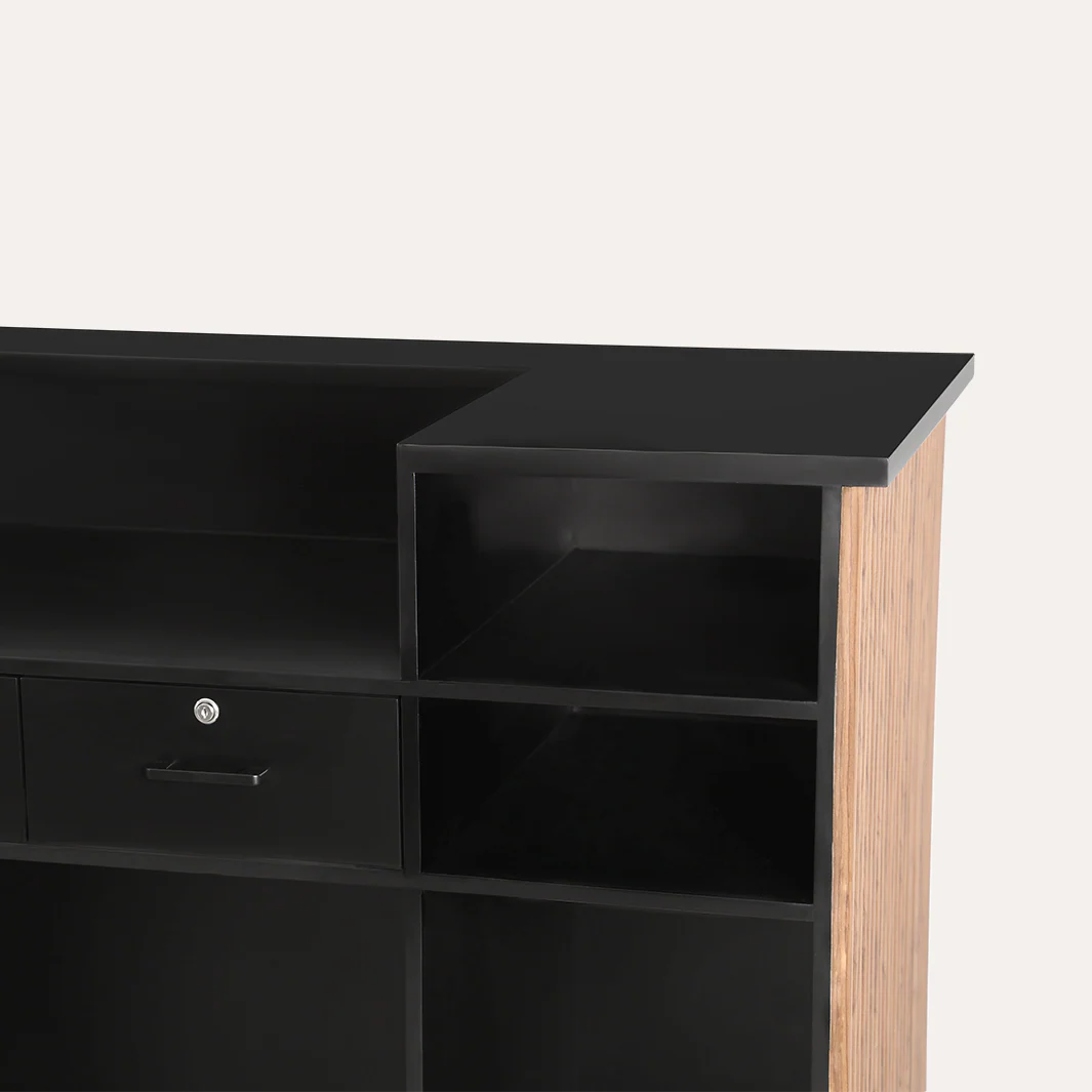 Noir Tambour Reception Desk - Image 7