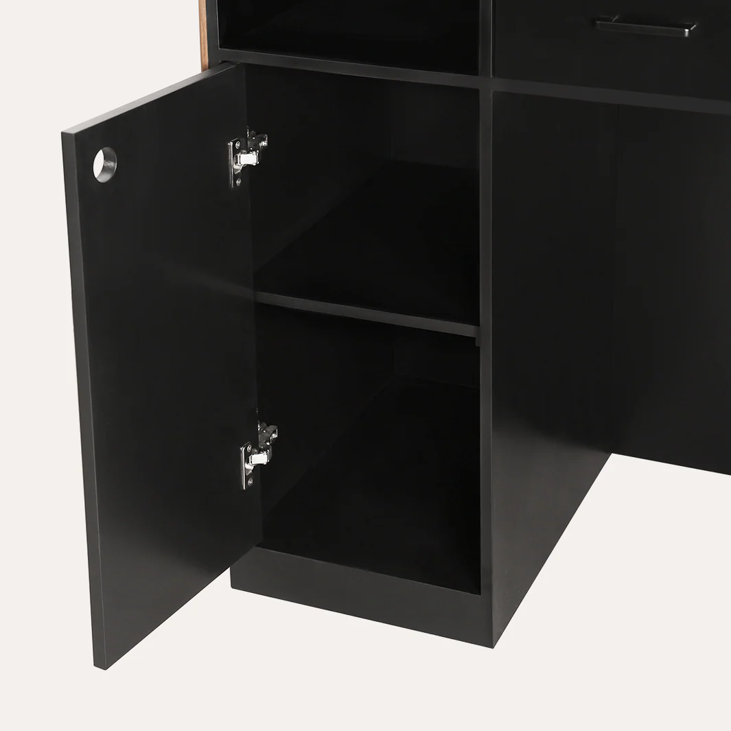 Noir Tambour Reception Desk - Image 8
