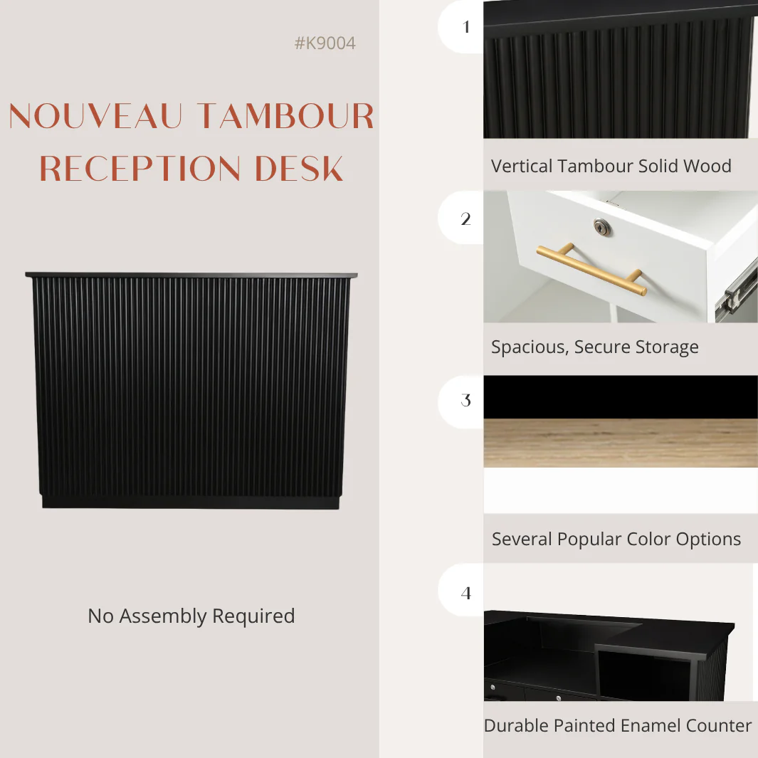 Nouveau Tambour Reception Desk (Large) - Image 13