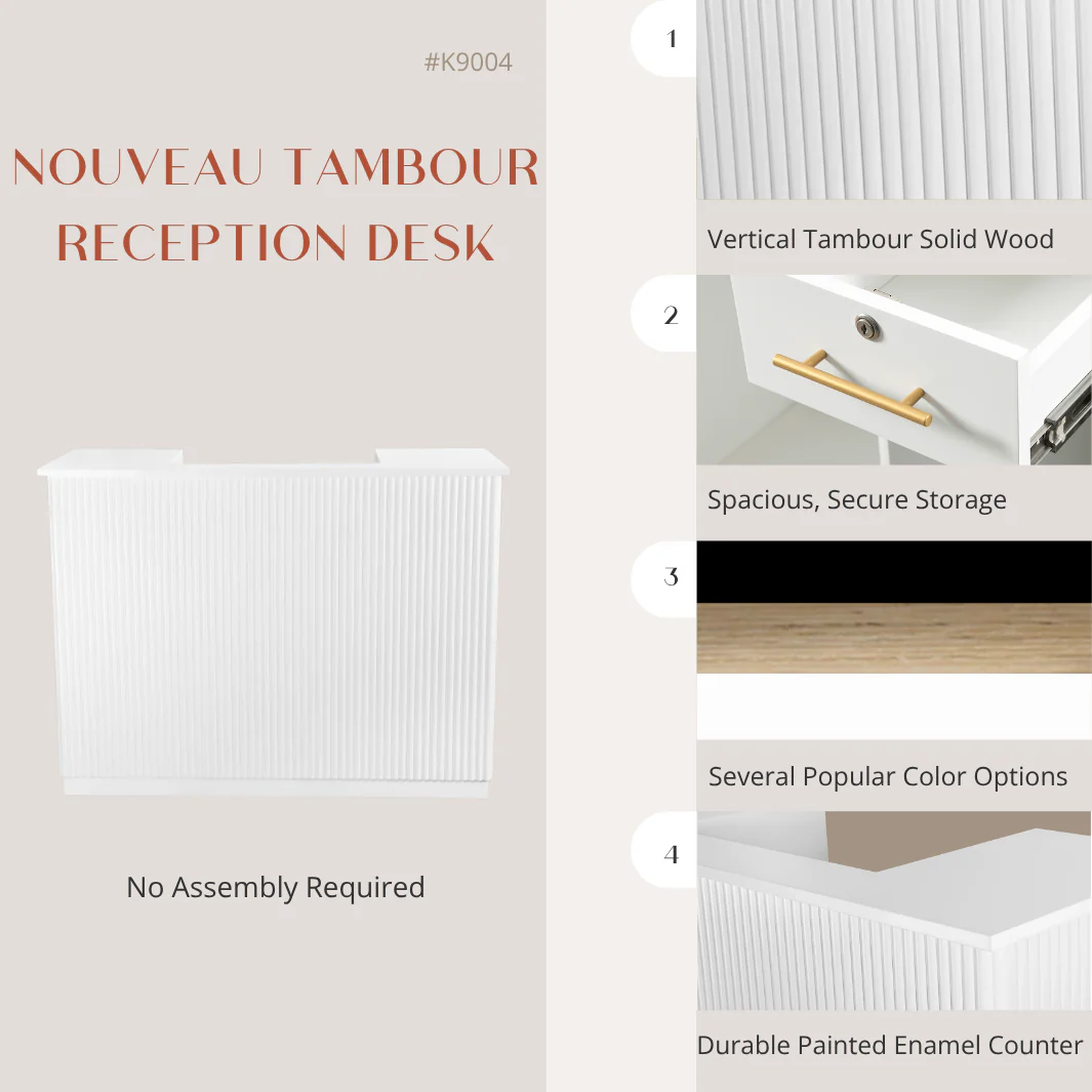 Nouveau Tambour Reception Desk (Large) - Image 25