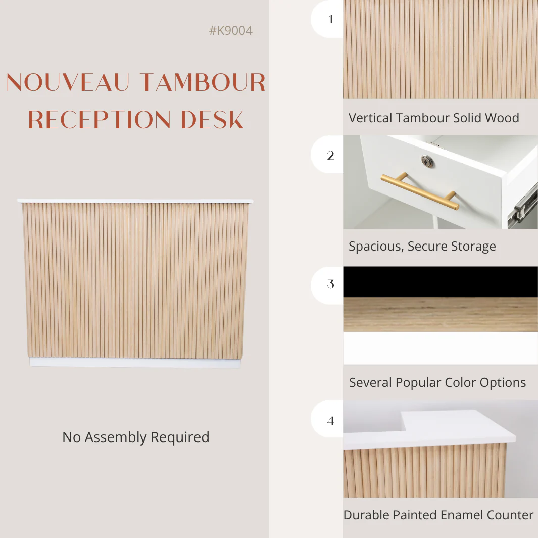 Nouveau Tambour Reception Desk (Large) - Image 3