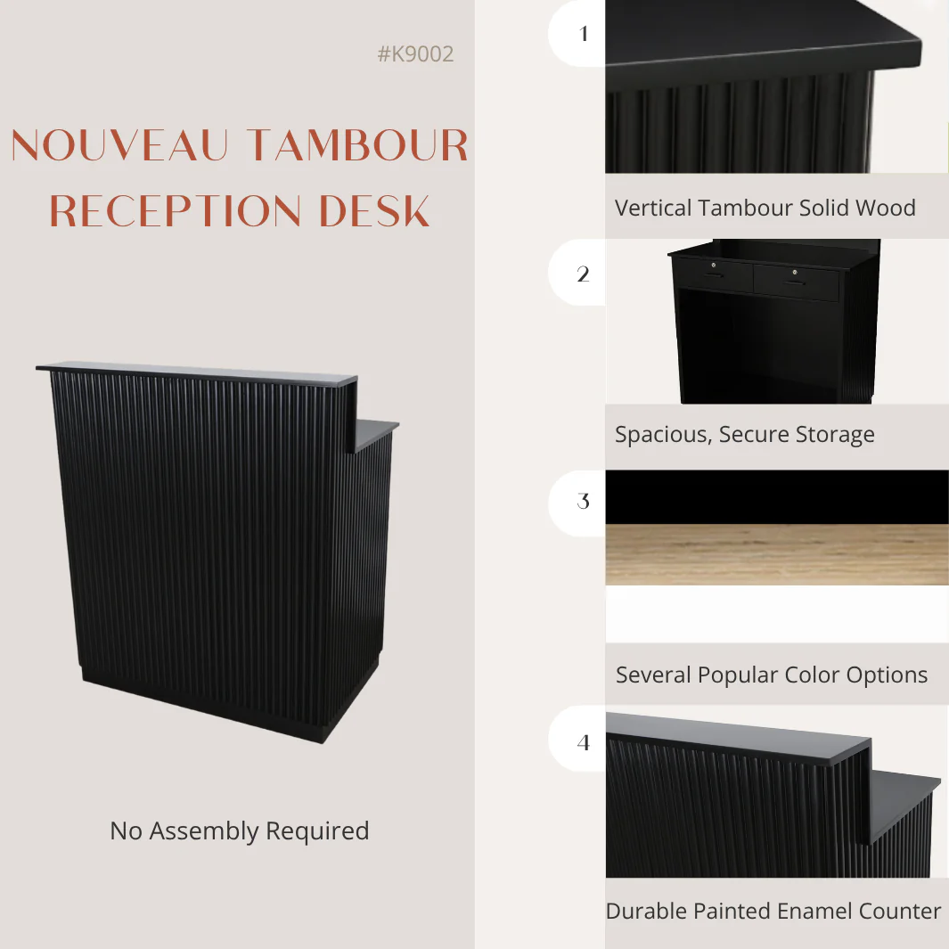 Nouveau Tambour Reception Desk (Small) - Image 13