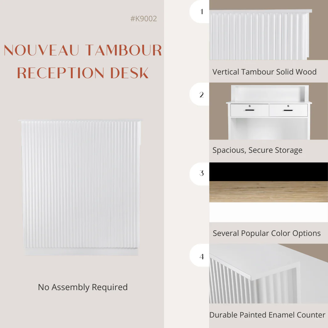 Nouveau Tambour Reception Desk (Small) - Image 24