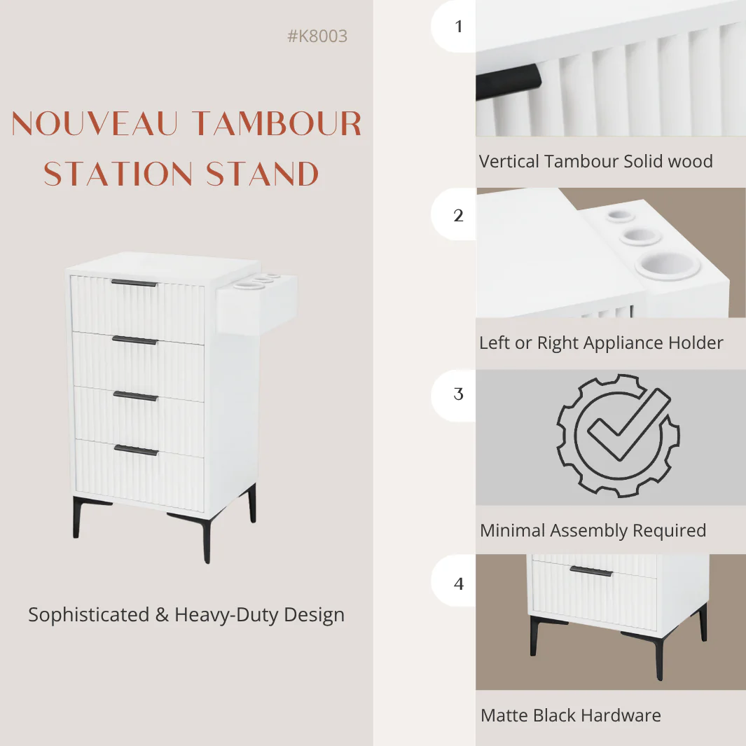 Nouveau Tambour Salon Station Stand - 2pks - Image 16