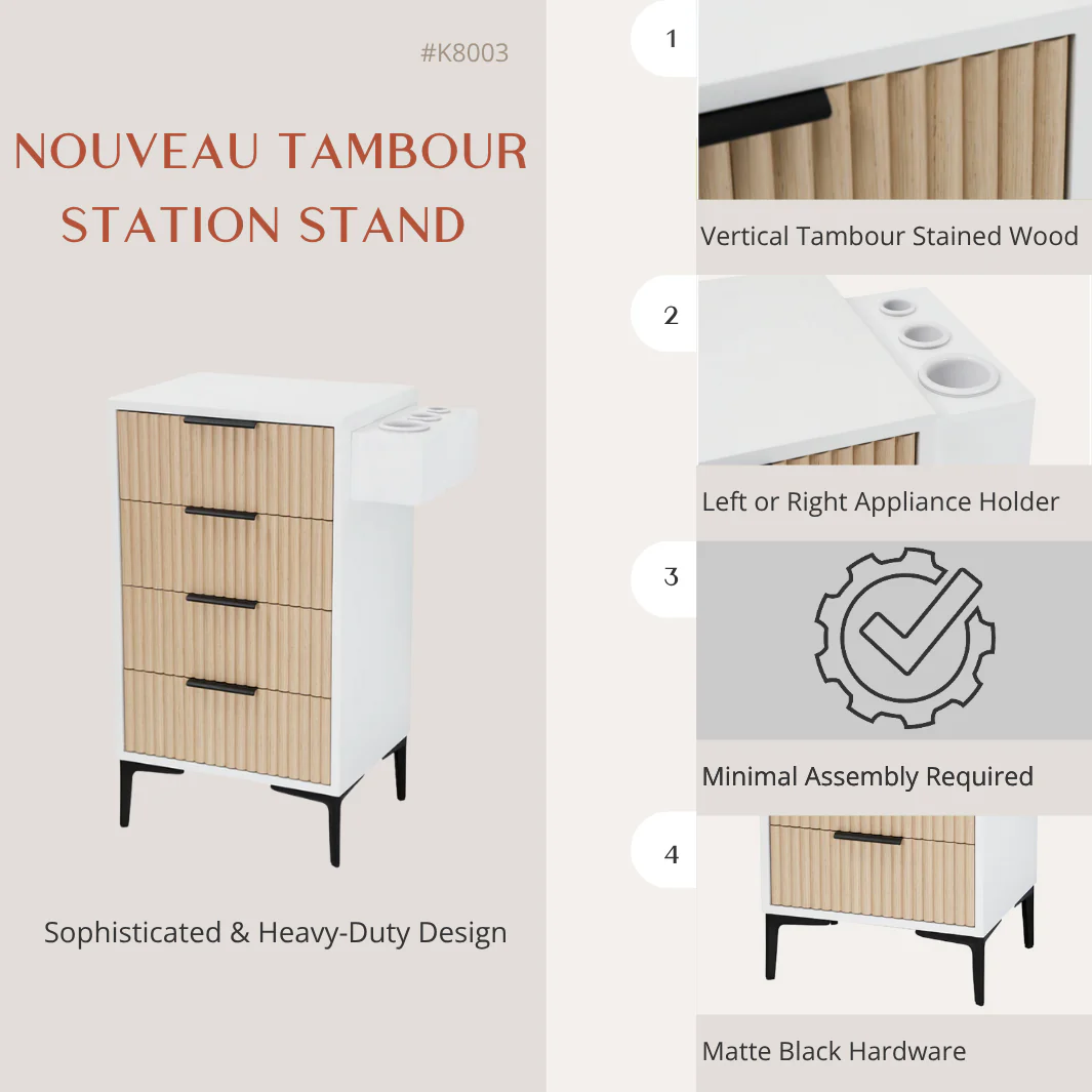 Nouveau Tambour Salon Station Stand - 2pks - Image 3