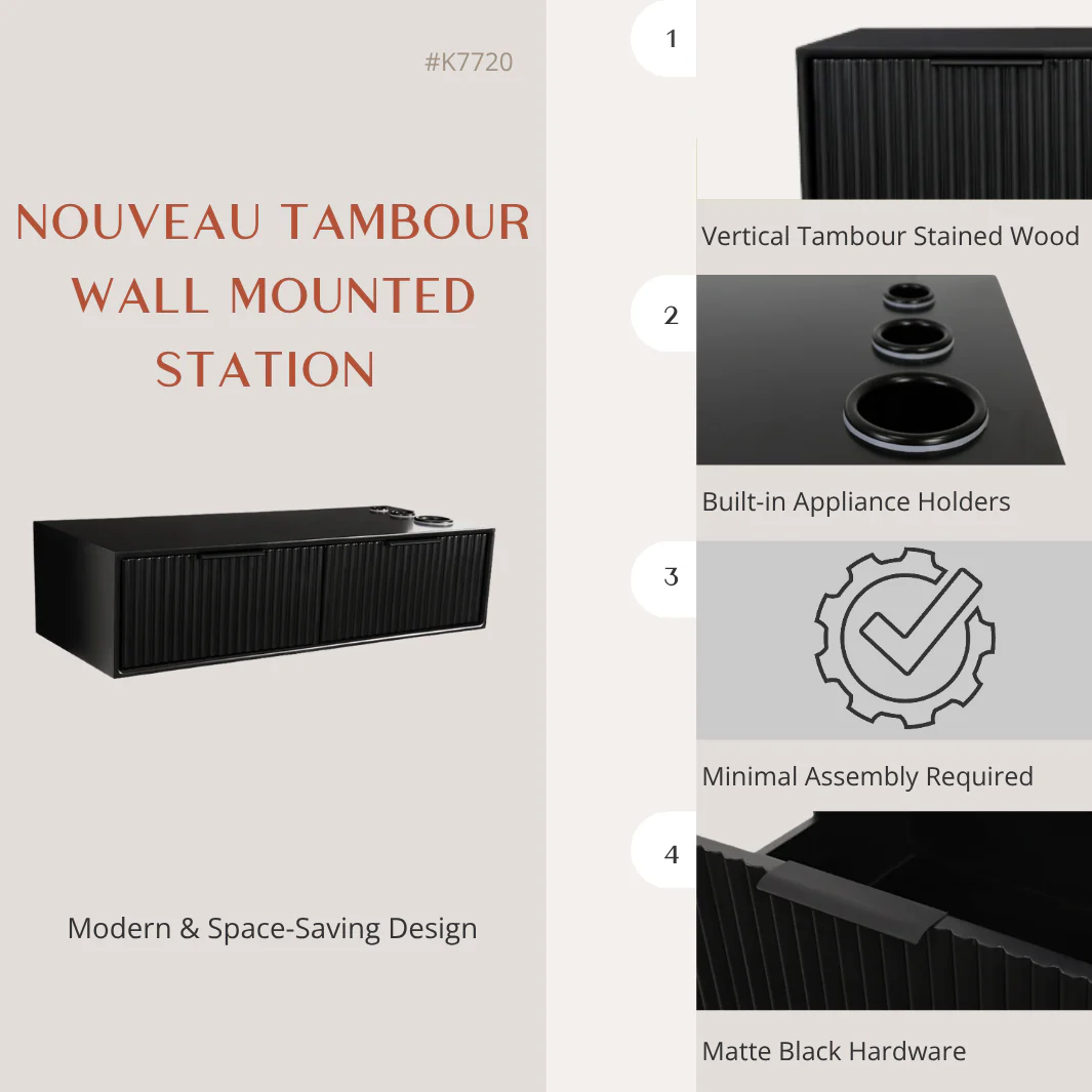 Nouveau Tambour Wall Mounted Station - Image 52
