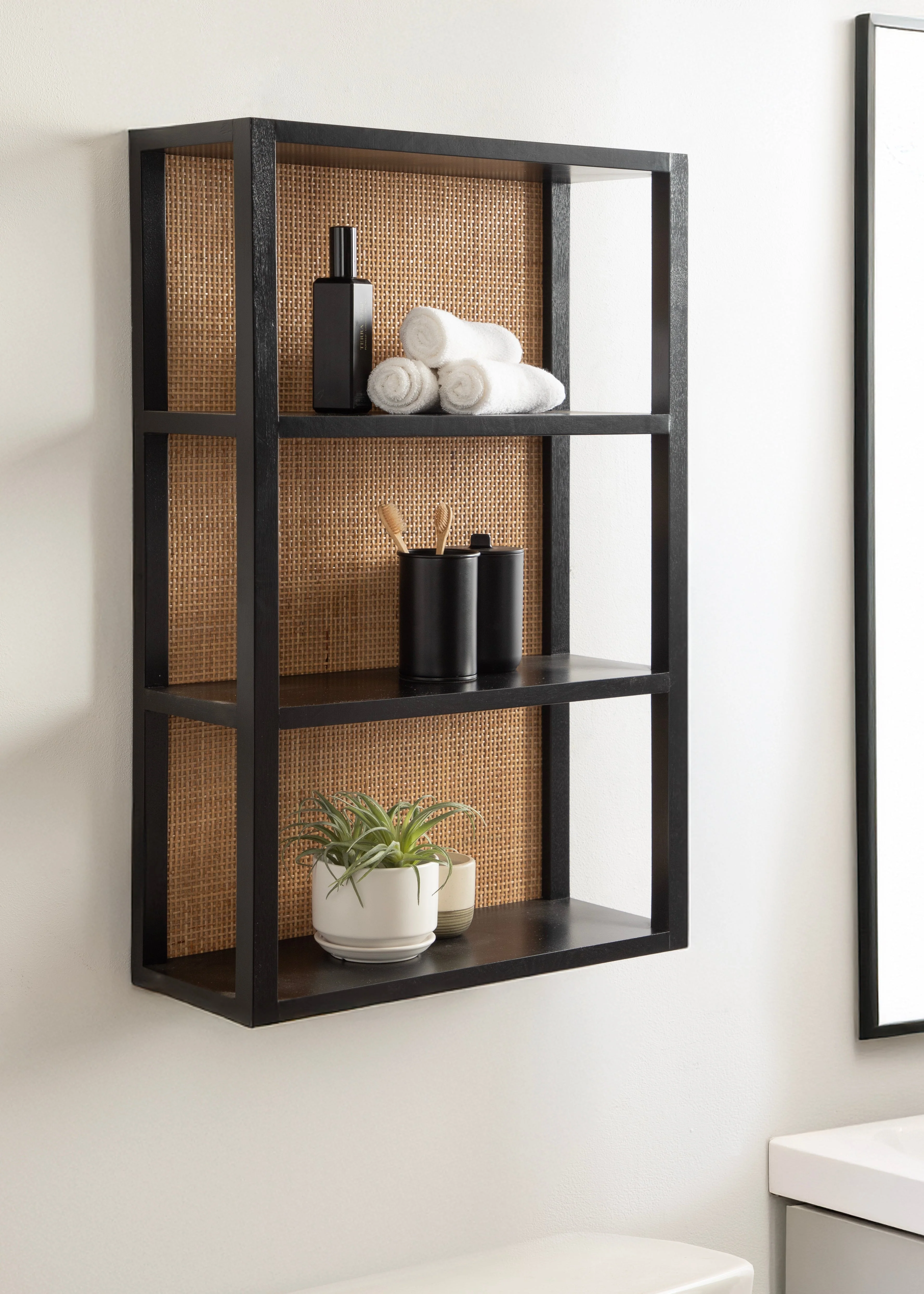 Ori Rattan/Wood Wall Shelf - Image 14