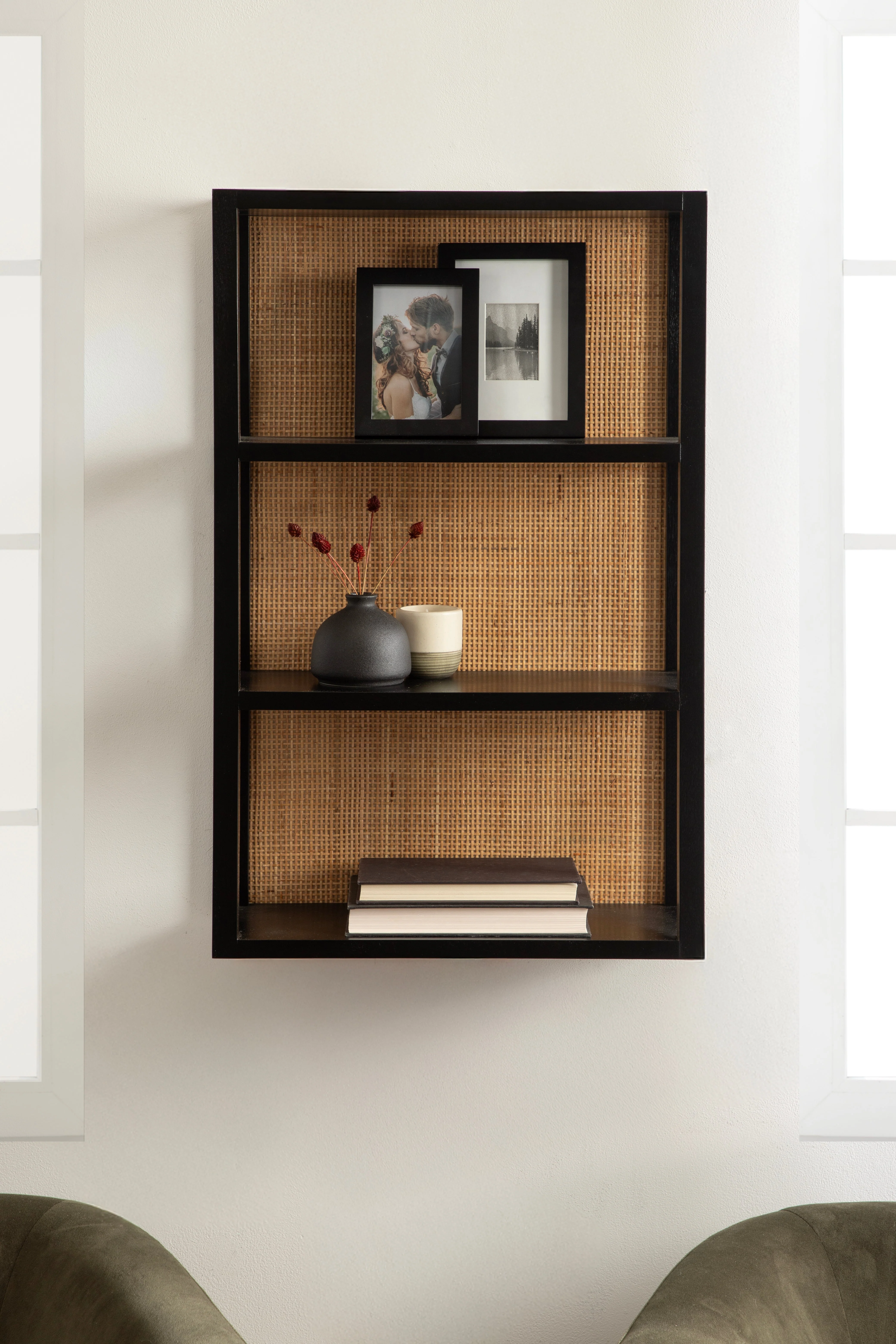Ori Rattan/Wood Wall Shelf - Image 17