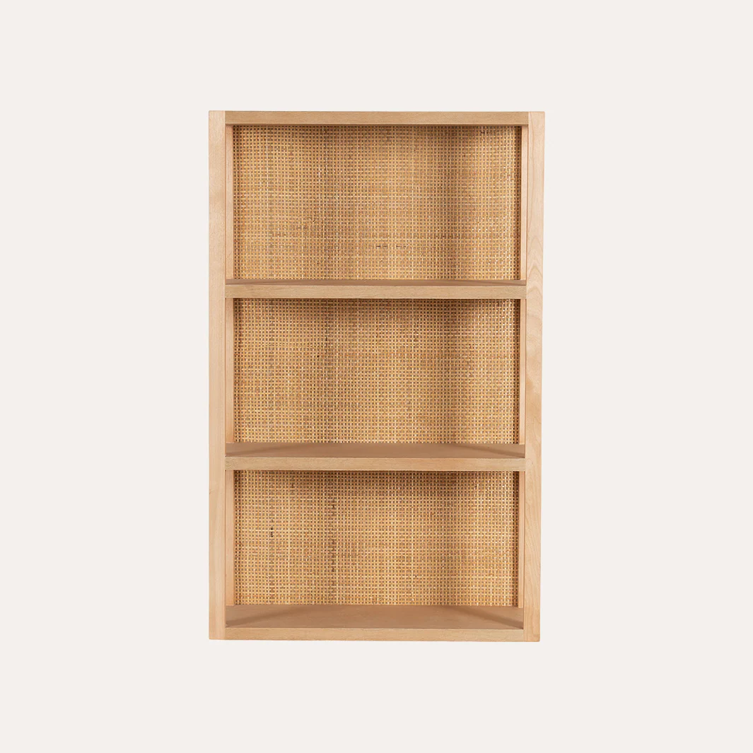 Ori Rattan/Wood Wall Shelf - Image 2