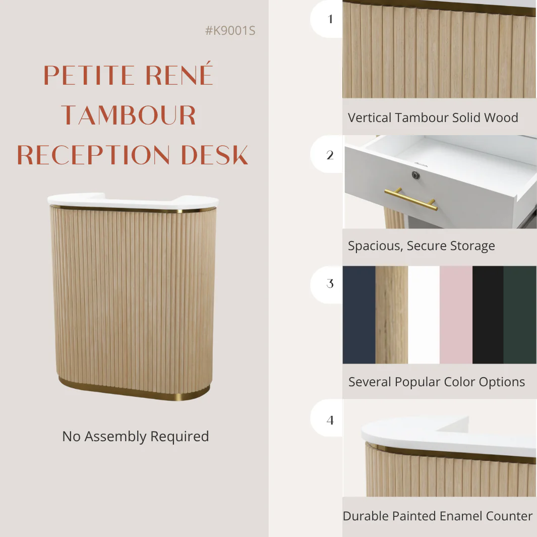 Petite René Tambour Reception Desk - Image 10