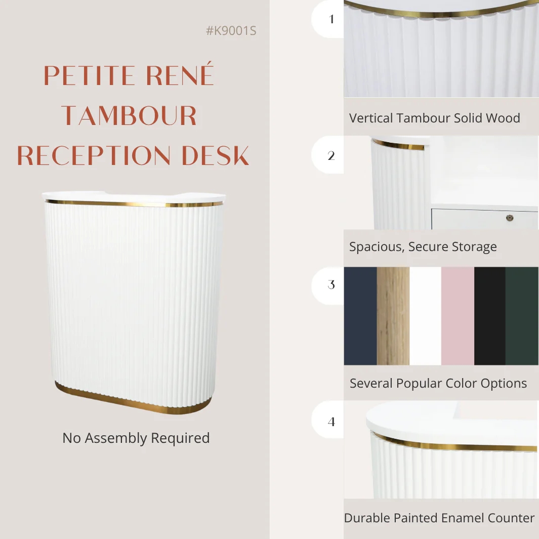 Petite René Tambour Reception Desk - Image 3