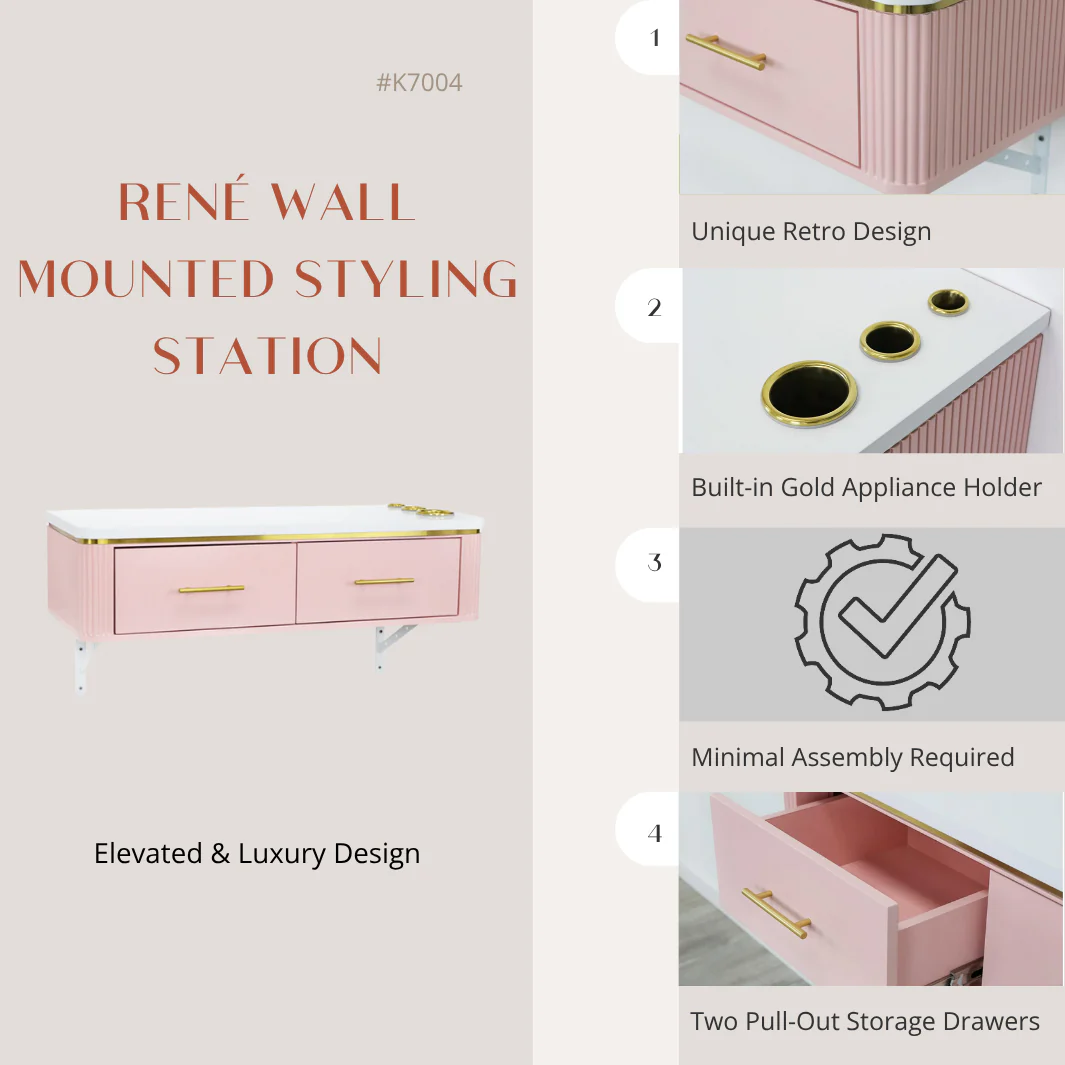René Wall Mounted Styling Station - Image 12