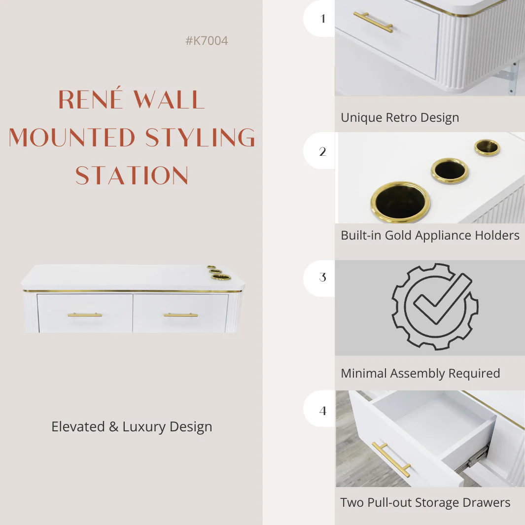 René Wall Mounted Styling Station - Image 3