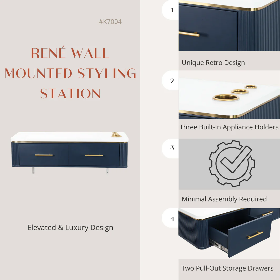René Wall Mounted Styling Station - Image 45
