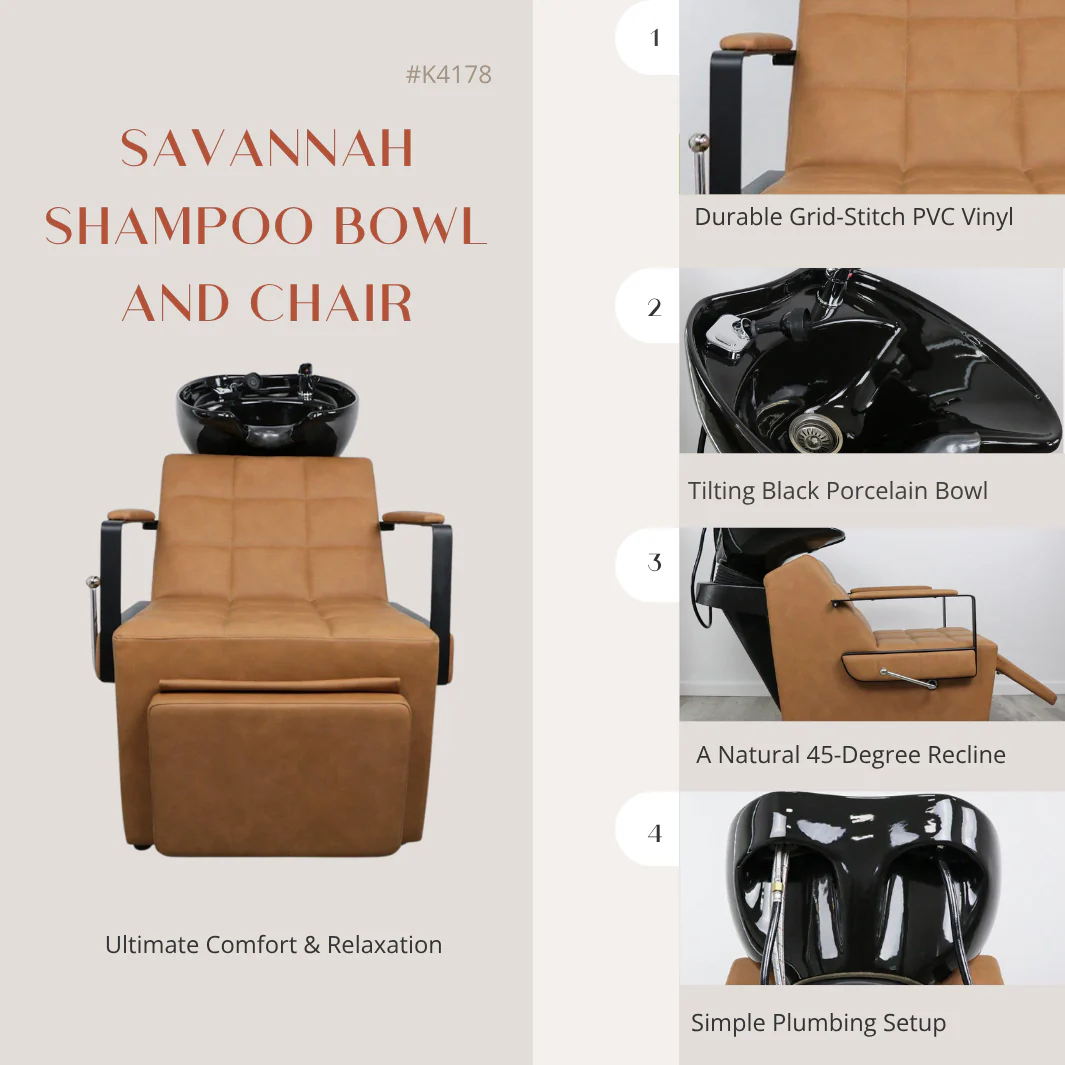 Savannah Shampoo Bowl and Chair - Image 22