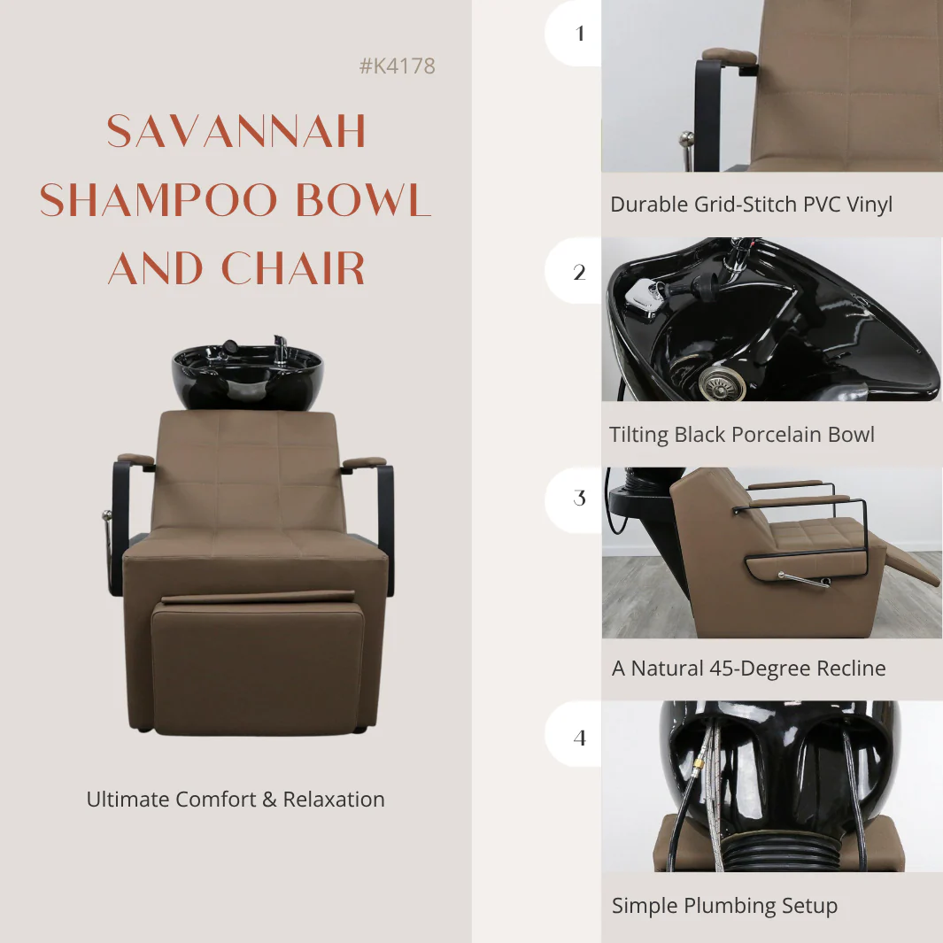 Savannah Shampoo Bowl and Chair - Image 3