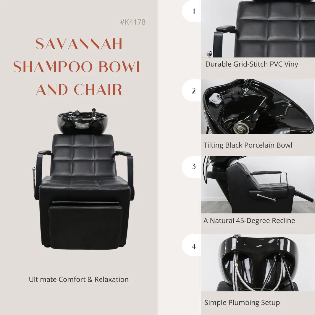 Savannah Shampoo Bowl and Chair - Image 43