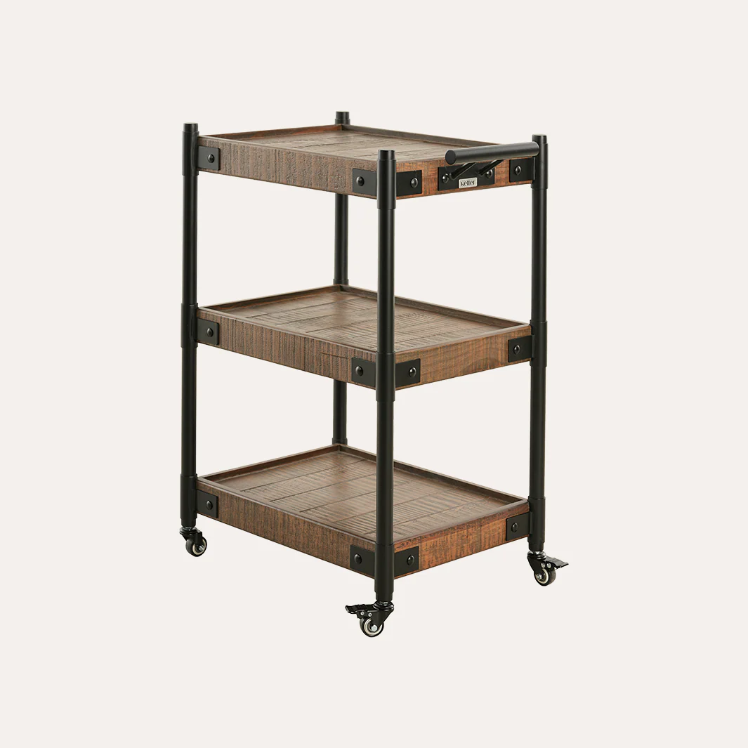 Sierra Reclaimed 3-Tier Rolling Cart - Image 3