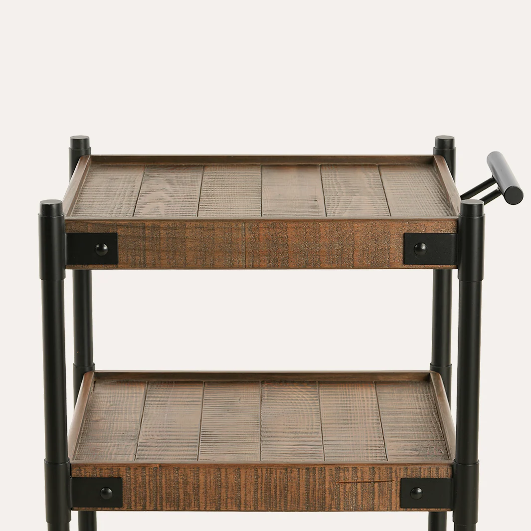 Sierra Reclaimed 3-Tier Rolling Cart - Image 4