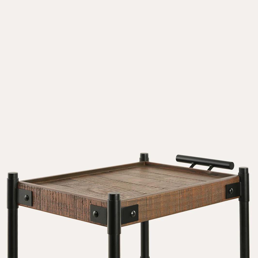 Sierra Reclaimed 3-Tier Rolling Cart - Image 5
