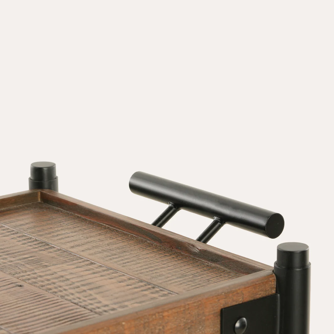 Sierra Reclaimed 3-Tier Rolling Cart - Image 6